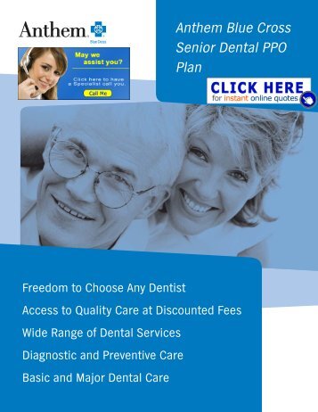 Anthem Blue Cross Senior Dental PPO Plan - Health Insurance