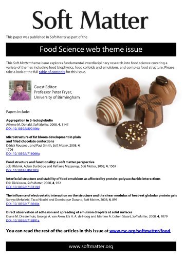 Food Science web theme issue