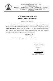 panitia pengadaan barang dan jasa pengumuman pelelangan gagal