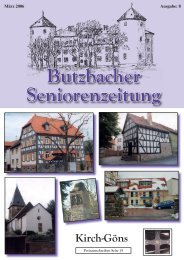 Butzbacher Seniorenzeitung - Seniorenbeirat Butzbach