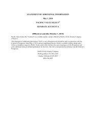 Pacific Value Select SAI dated May 1, 2013 for New York - Pacific Life