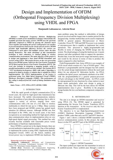 Orthogonal Frequency Division Multiplexing - International Journal ...