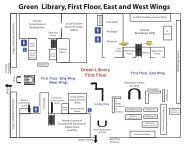 Green Library, First Floor, East and West Wings - Stanford University ...