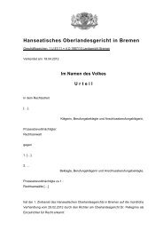 1 U 81/11 (pdf, 39 kB) - Hanseatisches Oberlandesgericht Bremen