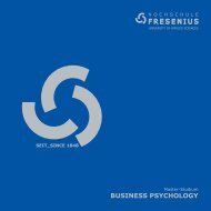 Business Psychology - Hochschule Fresenius