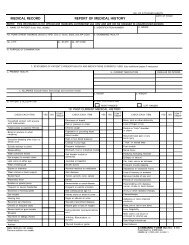Standard Form 93, Report of Medical History