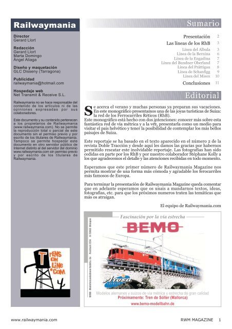 Railwaymania Magazine 1 - Railwaymania.com