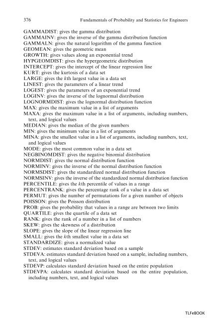 Fundamentals of Probability and Statistics for Engineers