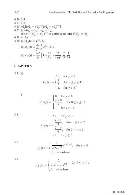 Fundamentals of Probability and Statistics for Engineers