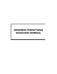 MENAMBAH PENDAFTARAN KEHADIRAN PEMBEKAL - ePerolehan