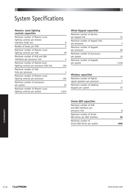 HomeWorks Technical Reference Guide International Edition - Lutron