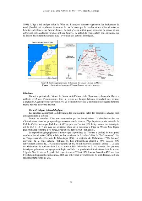Profil Ã©pidÃ©miologique des intoxications dans la rÃ©gion de Tanger ...