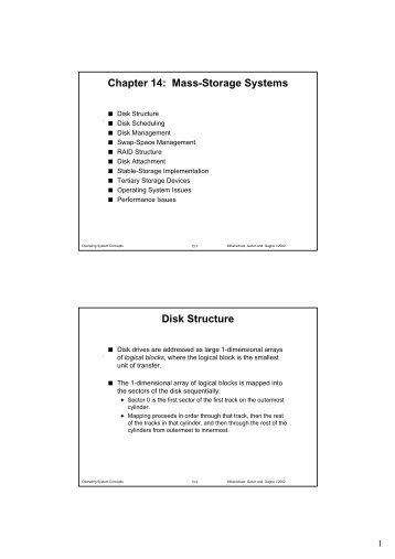 Chapter 14: Mass-Storage Systems Disk Structure