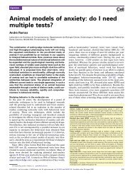 Animal models of anxiety: do I need multiple tests? - UFSC