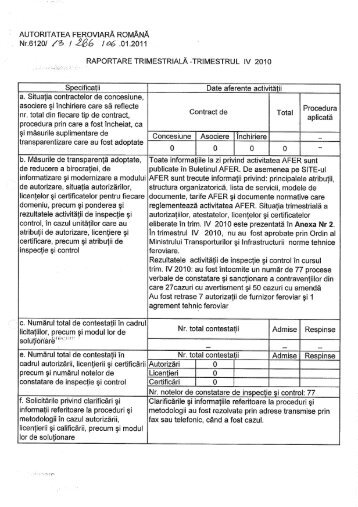 AUTORITATEA FERov|ARÃ„ ROMÃ‚NÄ‚ - Autoritatea Feroviara Romana