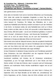 Ansprache zum St. Franziskustag 2012 an die Ãrzte und an das ...