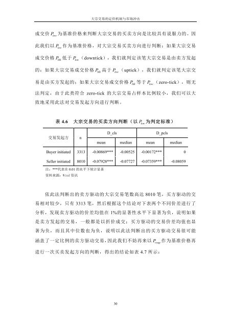 大大宗交易易的定定价机制制与市市场冲击击 - 金融工程