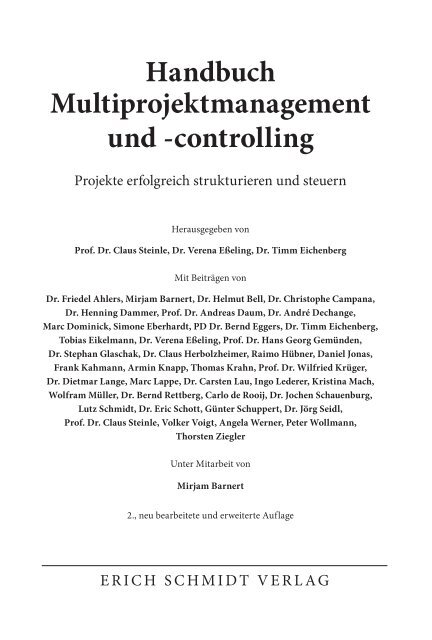 Handbuch Multiprojektmanagement und -controlling