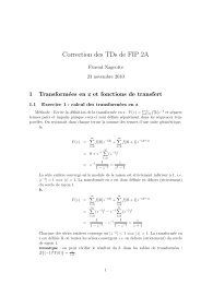 Correction des TDs de FIP 2A