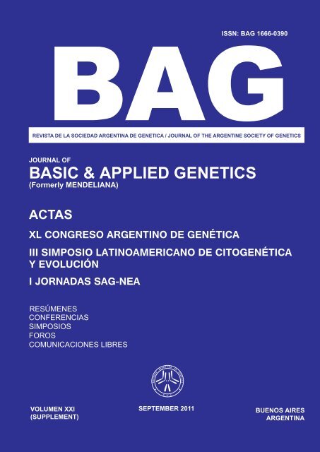 BASIC & APPLIED GENETICS - Sociedad Argentina de GenÃ©tica