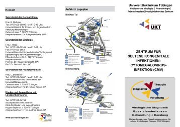 zentrum für seltene kongenitale infektionen - (ZSE) Tübingen