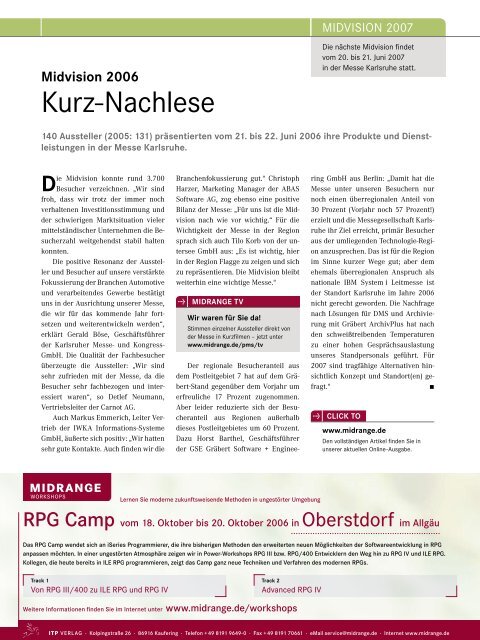 Midrange MAGAZIN August 2008