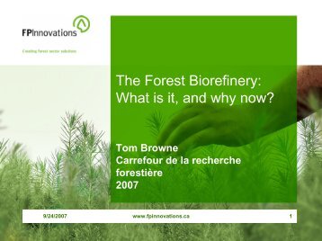 The Forest Biorefinery: why now? - Biology East Borneo