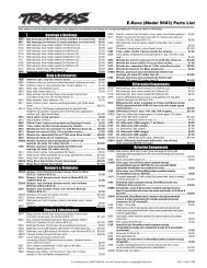 E-Revo (Model 5603) Parts List