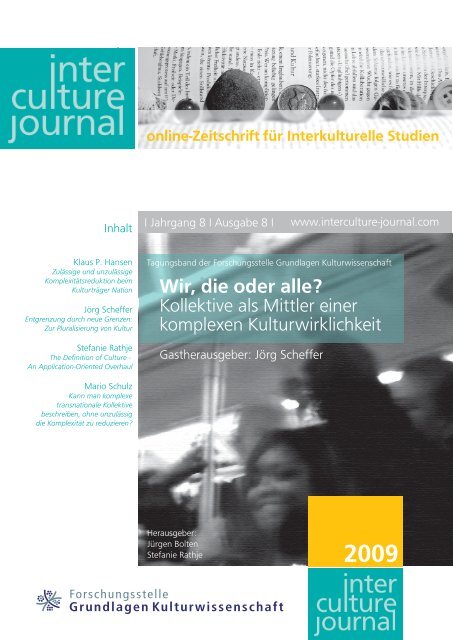 Grundlagen Kulturwissenschaft - Interculture Journal