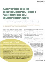 Contrôle de la paratuberculose : validation du questionnaire