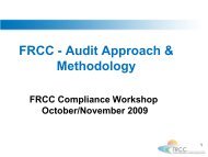 FRCC - Audit Approach & Methodology