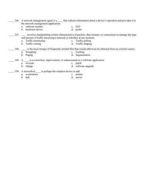 CIS 150 Final Exam Review Sheet Multiple Choice Identify the ...