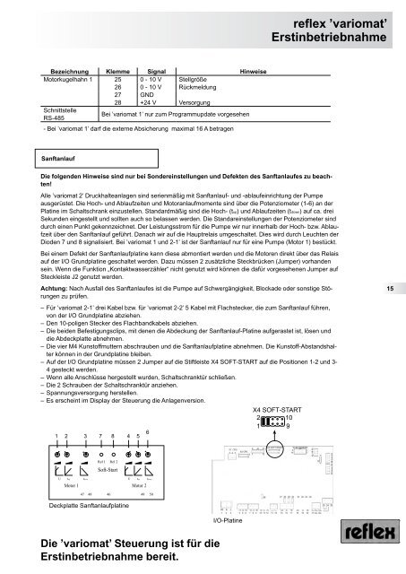 reflex 'variomat' Druckhaltestation Montage-, Betriebs- und ...