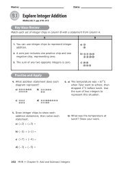9.1 Explore Integer Addition