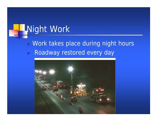 Safe Practices in Night Work - National Work Zone Safety ...