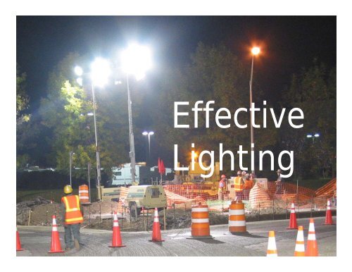 Safe Practices in Night Work - National Work Zone Safety ...