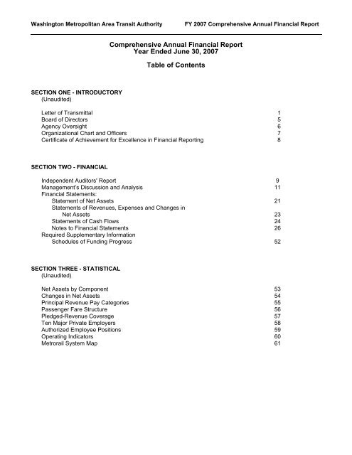 07 CAFR cover FINAL.p65 - WMATA.com