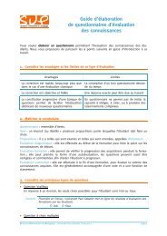 Guide d'Ã©laboration de questionnaires d'Ã©valuation des ... - SUP