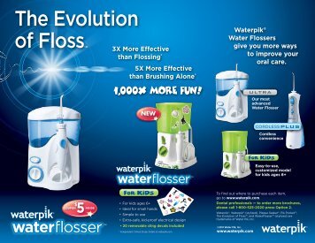 Waterpik Water Flosser Patient Education Brochure with $5 Rebate