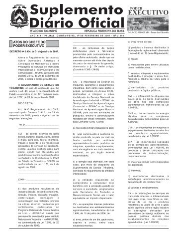 2340 suplemento ICMS - DiÃ¡rio Oficial