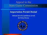 Appeal of Importation Permit Denial African Serval - New Mexico ...