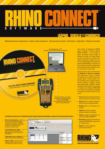 Folleto del software RHINO CONNECT - DYMO