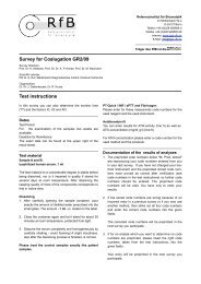 Survey for Coalugation GR2/09 Test instructions - des RfB