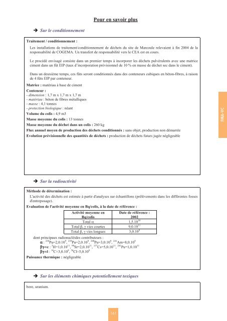 Catalogue descriptif des familles de dÃ©chets radioactifs ... - Andra