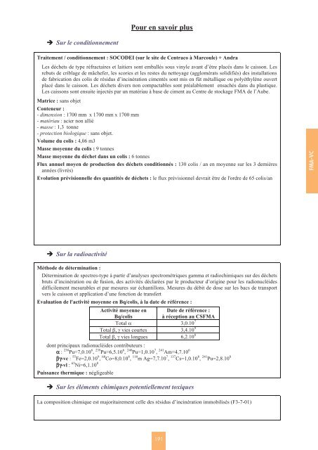 Catalogue descriptif des familles de dÃ©chets radioactifs ... - Andra