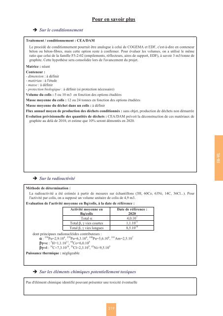 Catalogue descriptif des familles de dÃ©chets radioactifs ... - Andra