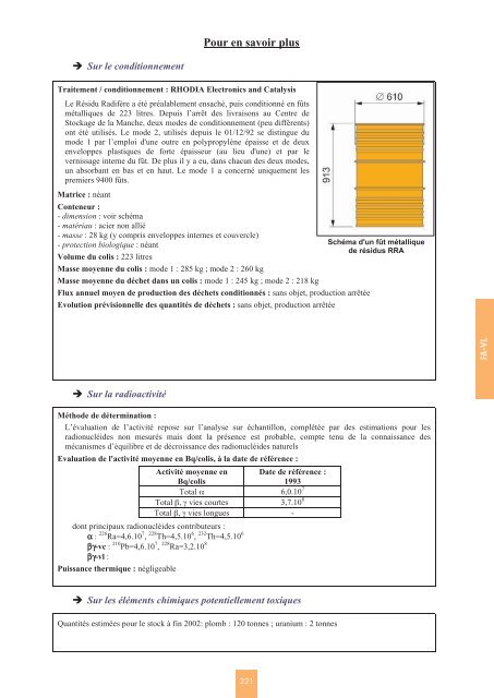 Catalogue descriptif des familles de dÃ©chets radioactifs ... - Andra