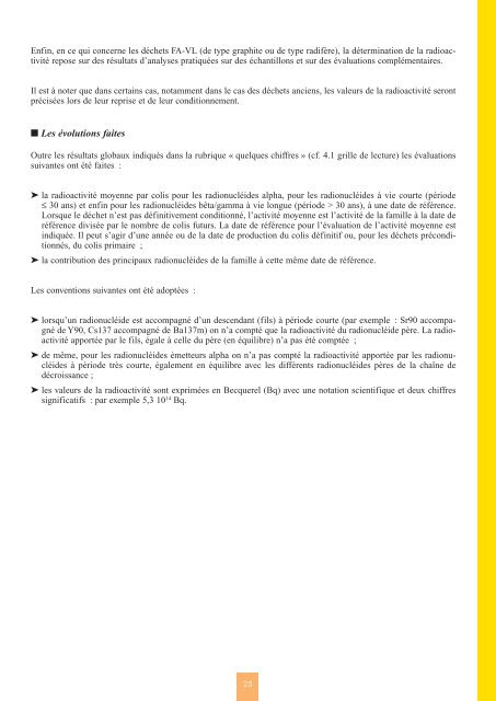 Catalogue descriptif des familles de dÃ©chets radioactifs ... - Andra