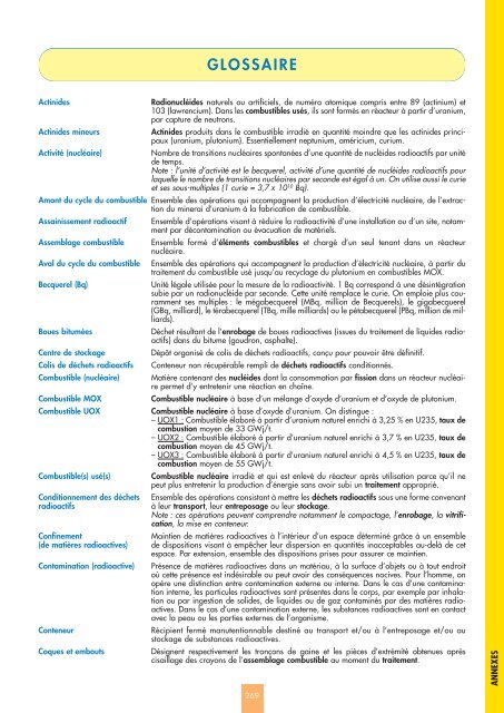 Catalogue descriptif des familles de dÃ©chets radioactifs ... - Andra