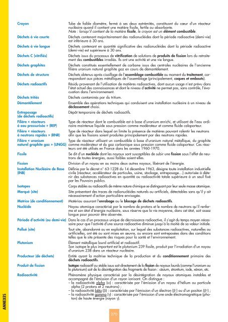 Catalogue descriptif des familles de dÃ©chets radioactifs ... - Andra